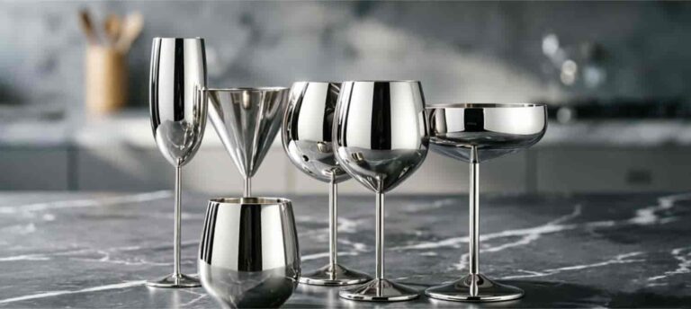 stainless steel cocktail glasses types martini coupe champagne flute margarita wine goblet wholesale