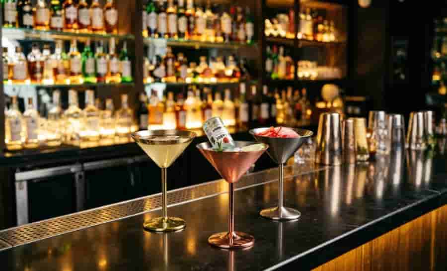 Stainless Steel Cocktail Glasses: Types, Benefits & Wholesale Buyer's Guide 2 stainless steel martini glass 304 V-shaped bowl mirror polish cocktail stemware wholesale