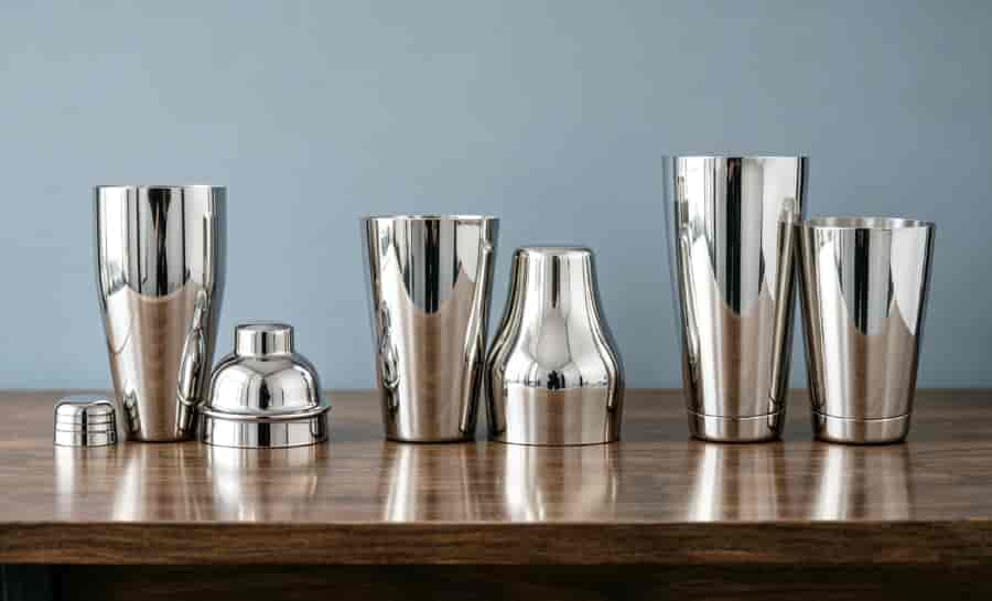 Cocktail Shaker Sizes & Capacity Guide: How to Choose the Right Size 3 three cocktail shaker styles comparison cobbler french parisian weighted boston stainless steel professional bar tools