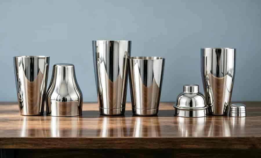 French Cocktail Shaker (Parisian Shaker): What It Is, How to Use It & Why Bartenders Love It 2 french cocktail shaker vs boston shaker vs cobbler shaker comparison stainless steel three styles