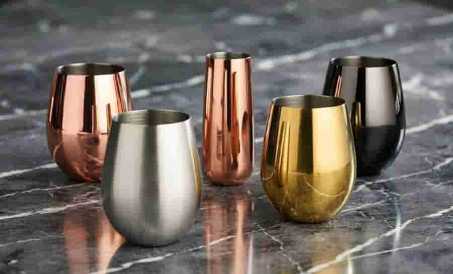 egg shaped stainless steel tumbler flat bottom stemless wholesale bar drinkware premium
