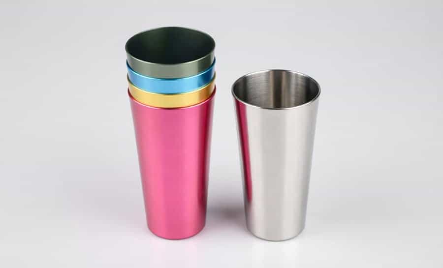 conical aluminum drinking cup wholesale custom logo drinkware