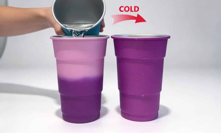 custom aluminum cups with logo printing powder coating and cold color changing coating