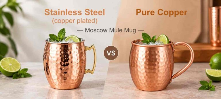 stainless steel moscow mule mugs vs copper hero